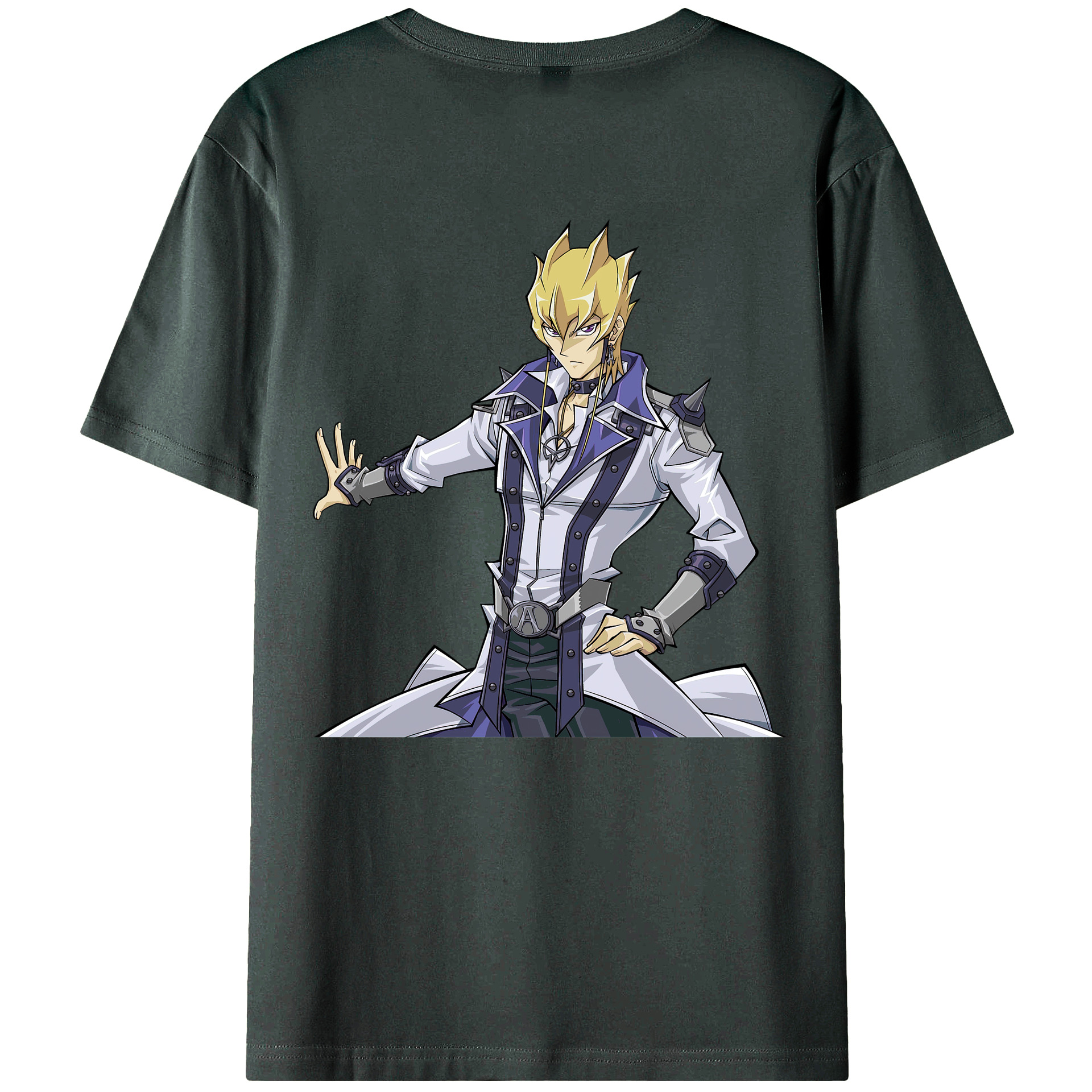 （画像用） 遊☆戯☆王 Yu-Gi-Oh! 綿100％ メンズ半袖Tシャツ（バックプリント） 通気性